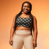 B/W Kente Sports Bra